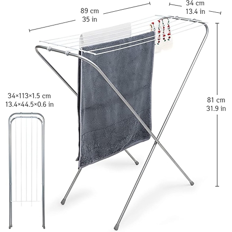 COLOMBO GAZZELLA 6 STENDIBIANCHERIA A CAVALLETTO COLORE BIANCO - RIF. ST190