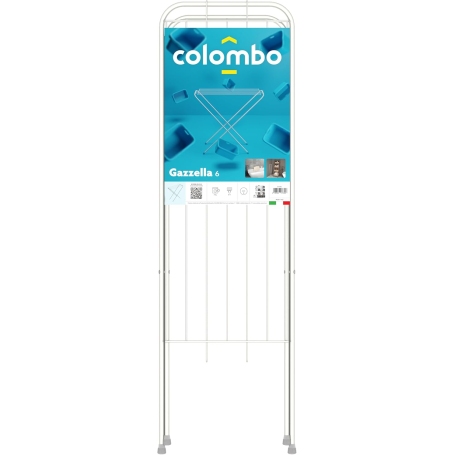 COLOMBO GAZZELLA 6 STENDIBIANCHERIA A CAVALLETTO COLORE BIANCO - RIF. ST190