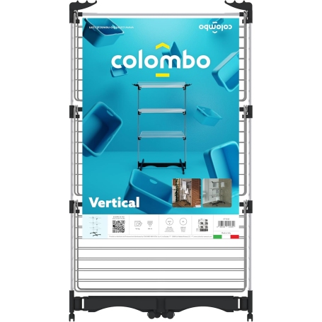 COLOMBO VERTICAL 40 STENDIBIANCHERIA IN ALLUMINIO COLORE BIANCO RIF. ST1030