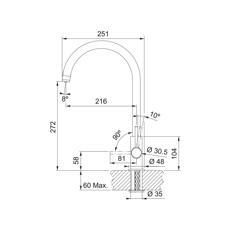FRANKE LINA CLEAR 160.0702.660 MISCELATORE...
