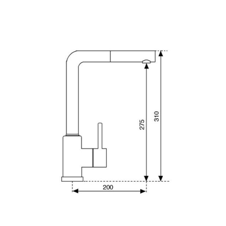 ARGO 2385 MISCELATORE CON DOCCETTA ESTRAIBILE CROMATO