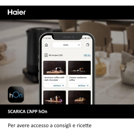 HAIER HKE5A 011 BOLLITORE I-MASTER SERIE 5 CAPIENZA 1,7LT - NERO