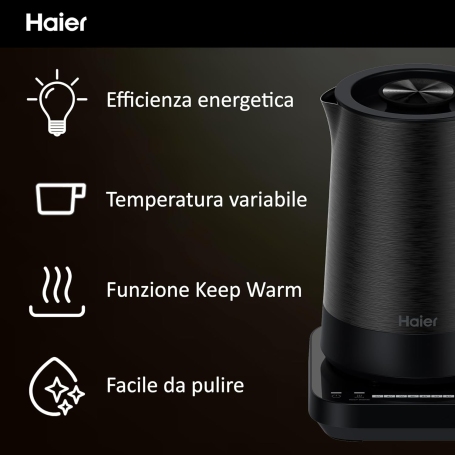 HAIER HKE5A 011 BOLLITORE I-MASTER SERIE 5 CAPIENZA 1,7LT - NERO