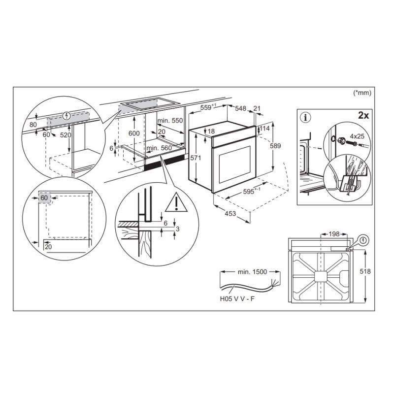ELECTROLUX EOF4P46X FORNO ELETTRICO VENTILATO...