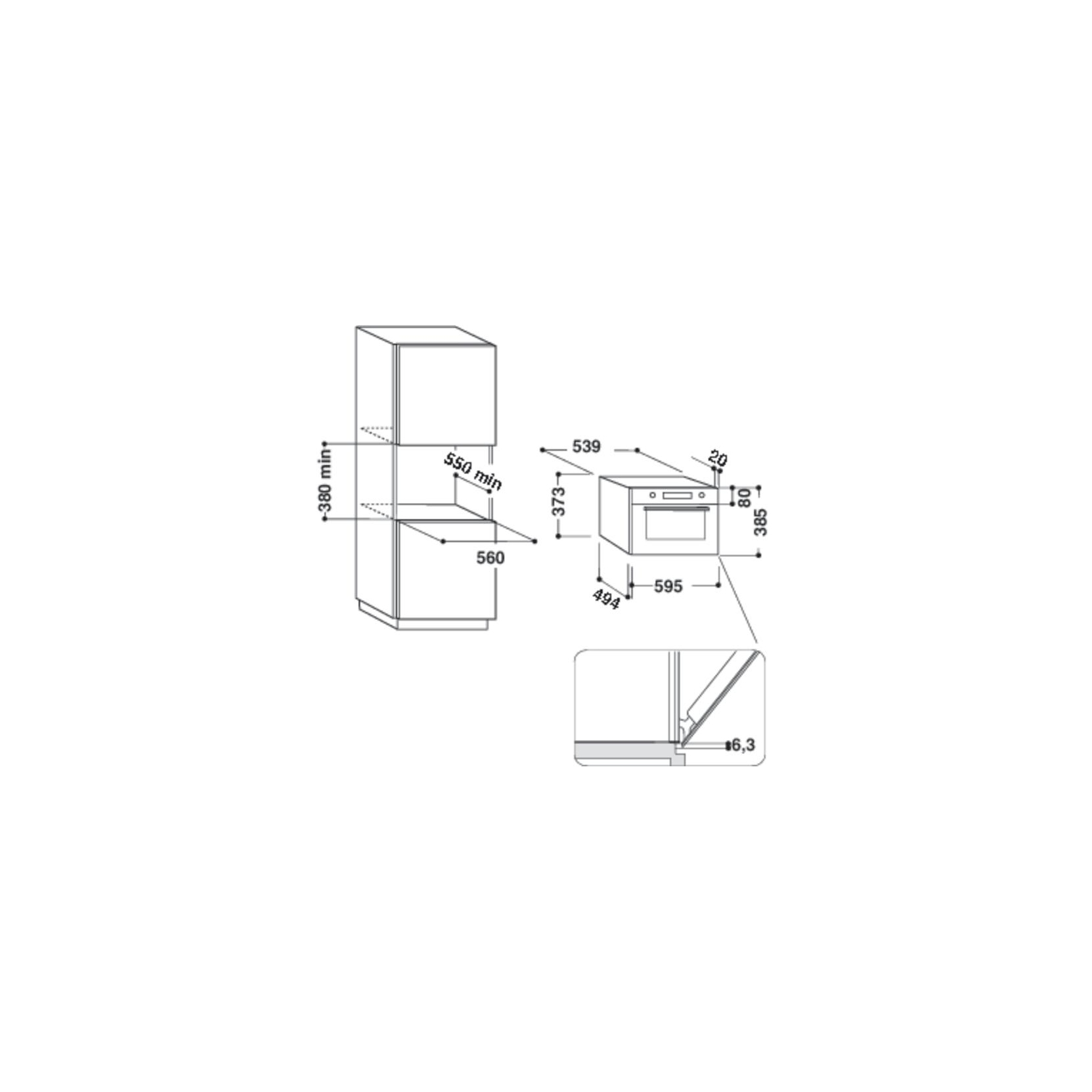 OFFERTA ELETTROVILLAGE  WHIRLPOOL AMW730/IX FORNO A MICROONDE DA INCASSO  31 LT 1000W INOX