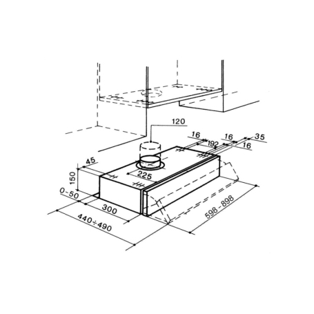 FABER 2156 SRM LG/X A60 CAPPA SOTTOPENSILE 60 CM INOX - 315.0547.816