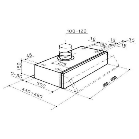 FABER 2156 SRM LG/X A90 CAPPA SOTTOPENSILE 90 CM INOX - 315.0547.817