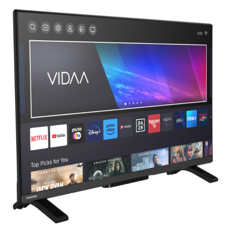 TOSHIBA 32WV2E63DA TV LED 32'' HD SMART TV DVB-T2/S2 COLORE NERO