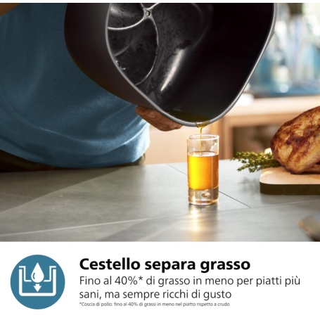 PHILIPS AIRFRYER SERIE 3000 FRIGGITRICE AD ARIA 6.2LT - NA332/00