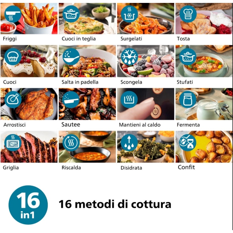 PHILIPS AIRFRYER SERIE 3000 FRIGGITRICE AD ARIA...