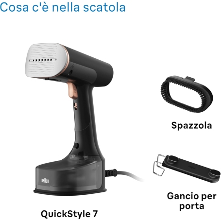 BRAUN GS7077BK STIRATORE VERTICALE QUICKSTYLE 7 1600W