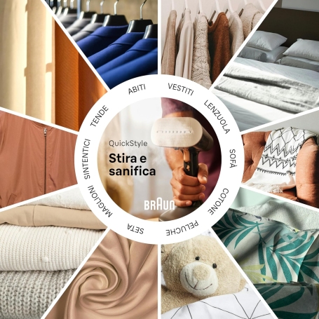 BRAUN GS7077BK STIRATORE VERTICALE QUICKSTYLE 7 1600W