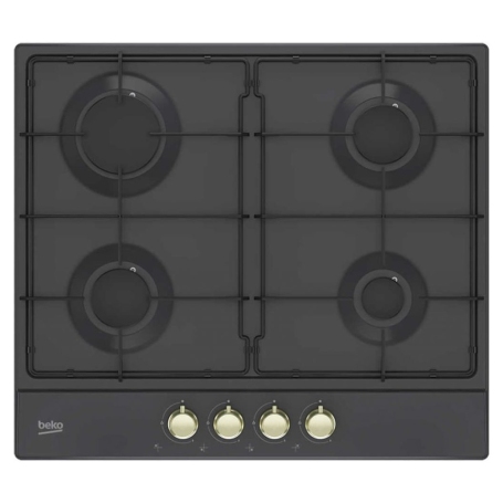 BEKO HIAG64224SAR PIANO COTTURA 60CM 4 FUOCHI A GAS COLORE ANTRACITE