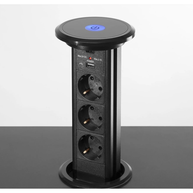 EKOTECH 92114160BLACK TORRETTA ELETTRICA MOTORIZZATA A SCOMPARSA