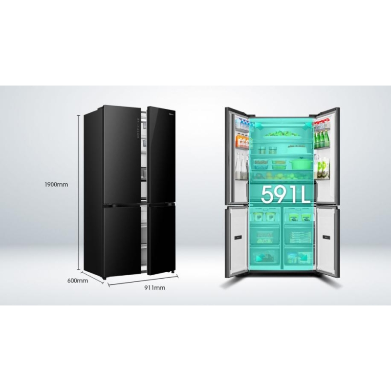 HISENSE RQ768N4GBE FRIGORIFERO 4 PORTE 591LT...