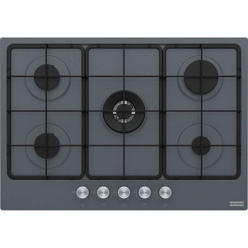 FRANKE FHSM 755 4G DC GF E - 106.0554.393 PIANO COTTURA DA INCASSO 75CM 5 FUOCHI A GAS COLORE GRAFITE