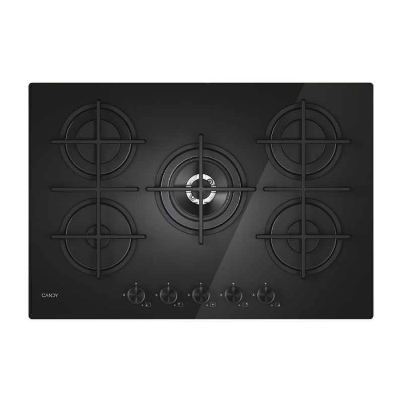 CANDY CVG74WTB PIANO COTTURA DA INCASSO 75 CM 5 FUOCHI A GAS COLORE NERO