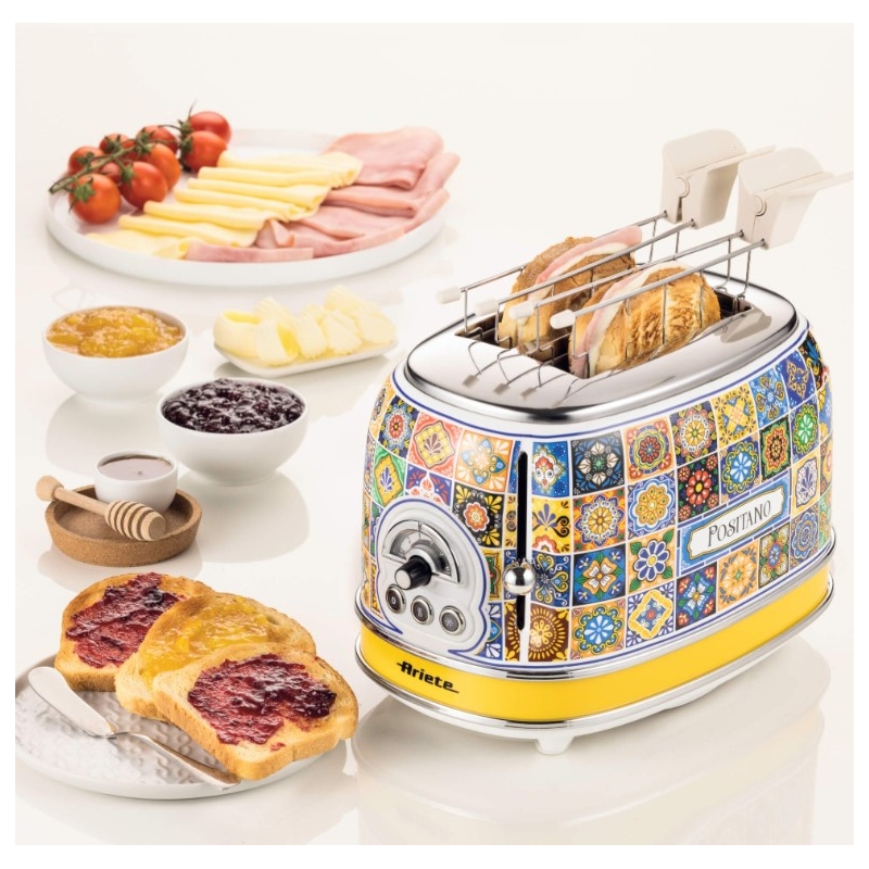 ARIETE 155 TOSTAPANE POSITANO 2 FETTE CON PINZE