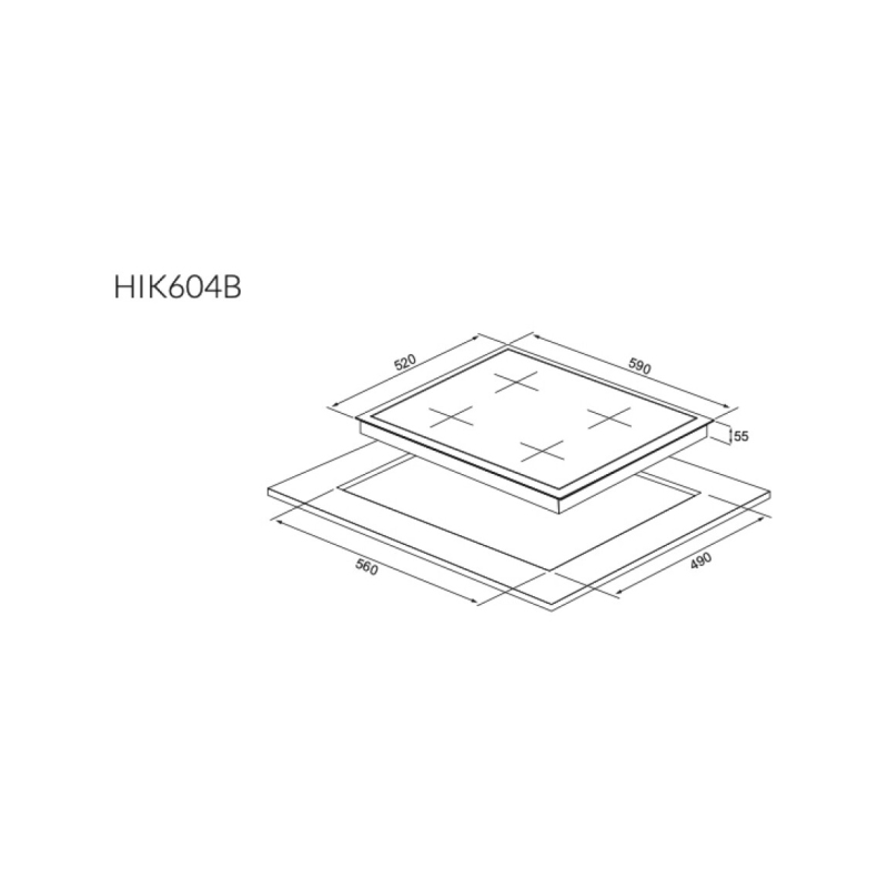 CROMBERG HIK604B PIANO COTTURA A INDUZIONE 60CM...