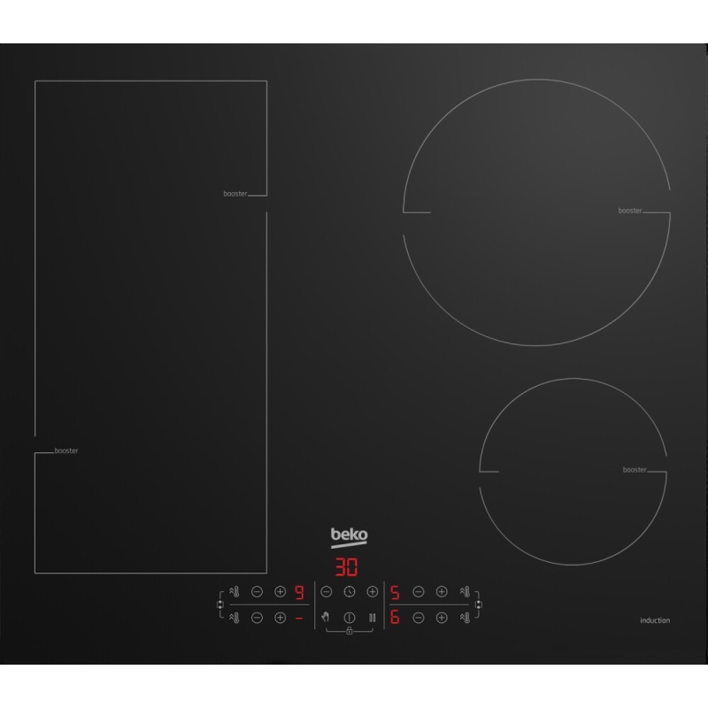 BEKO HII64203FMT PIANO COTTURA A INDUZIONE 60CM 4 ZONE DI COTTURA NERO