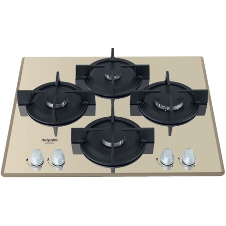 HOTPOINT HAGD 61S/CH PIANO COTTURA 60CM 4 FUOCHI A GAS GRIGLIE IN GHISA - CHAMPAGNE