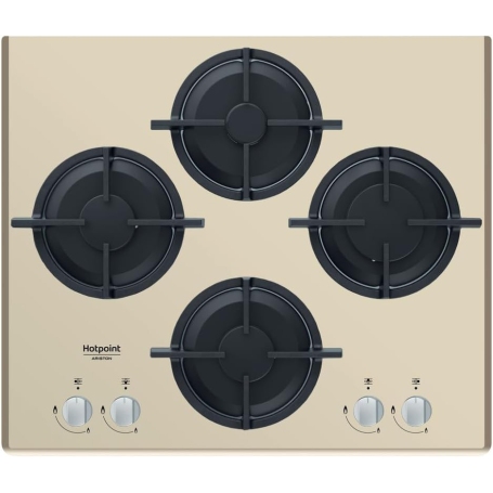HOTPOINT HAGD 61S/CH PIANO COTTURA 60CM 4 FUOCHI A GAS GRIGLIE IN GHISA - CHAMPAGNE