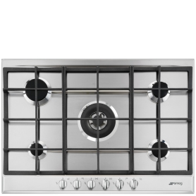 SMEG P272XGH PIANO COTTURA 75 CM 5 FUOCHI A GAS COLORE INOX