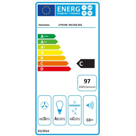 ELECTROLUX LFT419X CAPPA A PARETE 90CM ASPIRAZIONE 600M³/H COLORE INOX