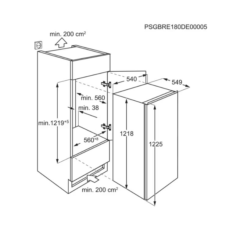 ELECTROLUX LFB3AE12S FRIGORIFERO MONOPORTA DA...