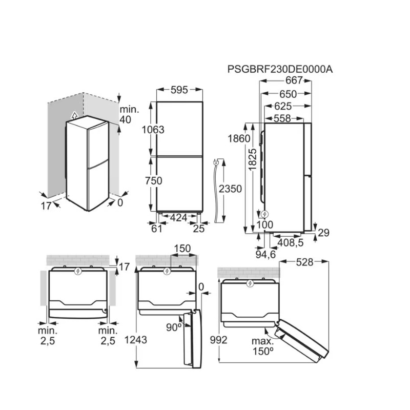 ELECTROLUX LNT6ME32U2 FRIGORIFERO COMBINATO...