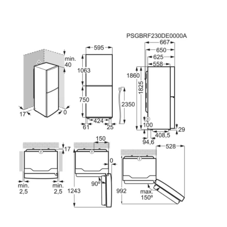 ELECTROLUX LNT6ME32U2 FRIGORIFERO COMBINATO TOTAL NO FROST 301LT CLASSE E INOX