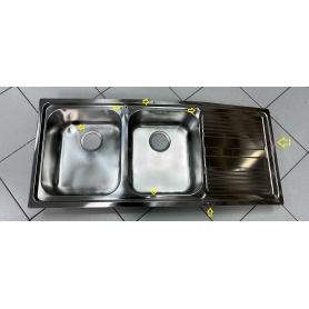 OUTLET FRANKE O-LLX621 LAVELLO 2 VASCHE CON GOCCIOLATOIO...