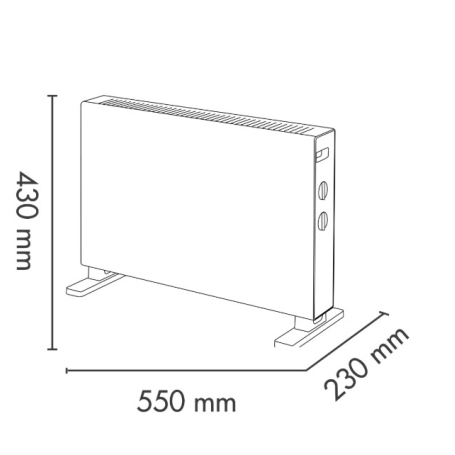 ARGO KANSAS TERMOCONVETTORE 2000W COLORE BIANCO