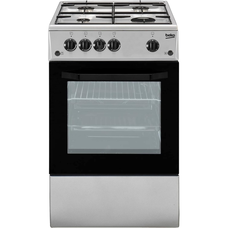 BEKO CSS42014FS CUCINA 50x50 4 FUOCHI A GAS FORNO ELETTRICO COLORE SILVER