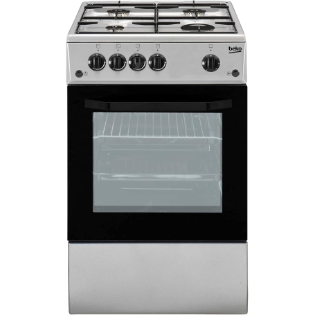 BEKO CSS42014FS CUCINA 50x50 4 FUOCHI A GAS FORNO ELETTRICO COLORE SILVER
