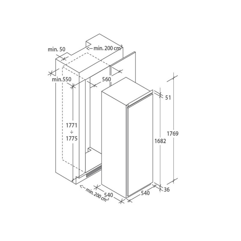 CANDY CUS518EW CONGELATORE VERTICALE DA INCASSO...