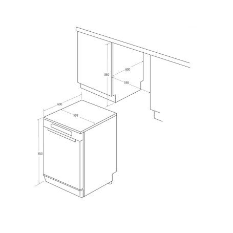 CANDY CF 3C7L0W LAVASTOVIGLIE A LIBERA INSTALLAZIONE 13 COPERTI WIFI CLASSE C BIANCA