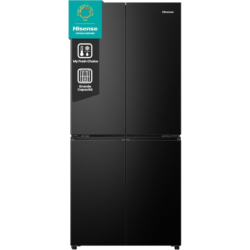 HISENSE RQ5P470SAFE FRIGORIFERO 4 PORTE 483LT NO FROST WIFI CLASSE E NERO