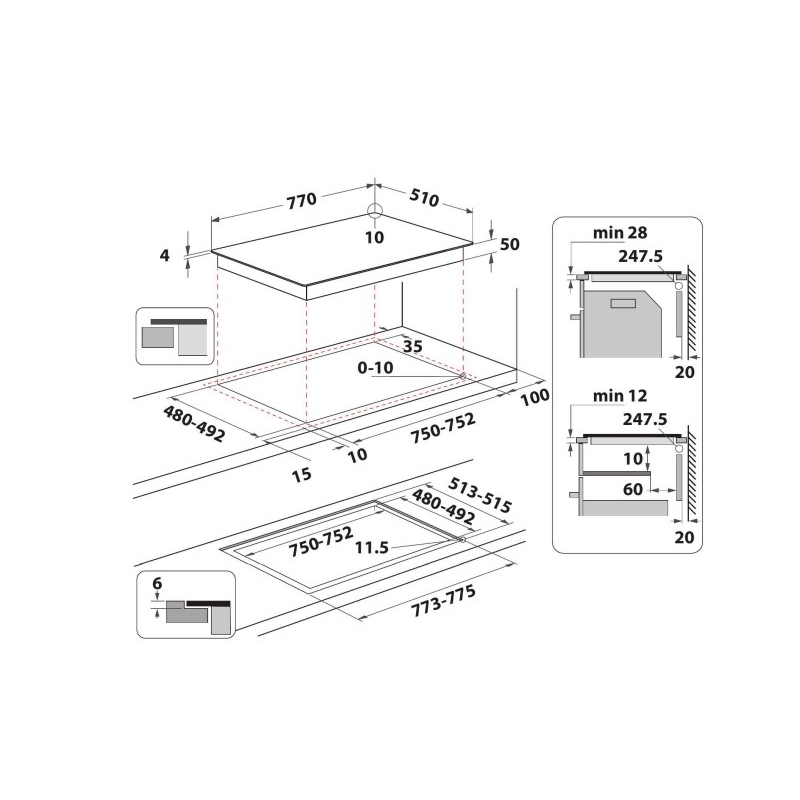 HOTPOINT ARISTON HS 1377C CPNE PIANO COTTURA DA...