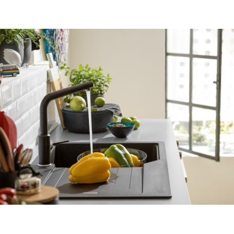 FRANKE URBAN DOCCIA 115.0595.091 MISCELATORE CON DOCCETTA ESTRAIBILE NERO