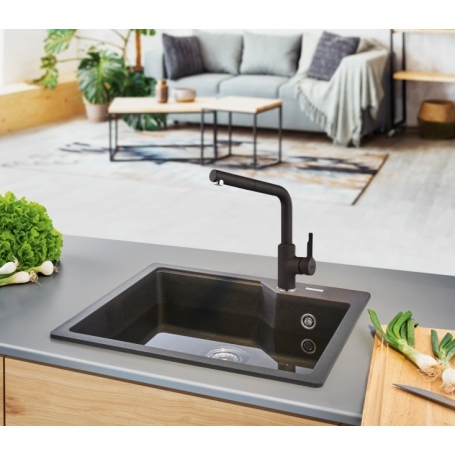 FRANKE URBAN DOCCIA 115.0595.091 MISCELATORE CON DOCCETTA ESTRAIBILE NERO