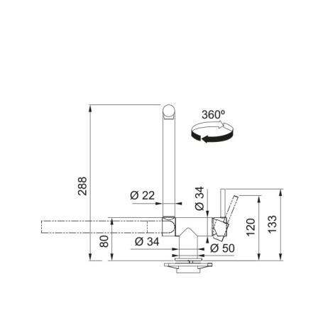 FRANKE 115.0263.158 NEPTUNE STYLE WINDOW MISCELATORE SOTTOFINISTRA CROMO
