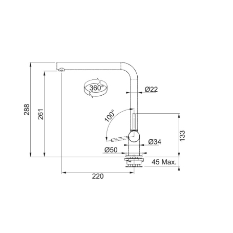 FRANKE 115.0263.158 NEPTUNE STYLE WINDOW MISCELATORE SOTTOFINISTRA CROMO