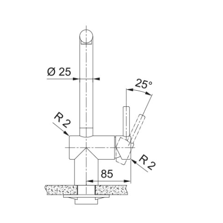 FRANKE ATLAS NEO DOCCIA WINDOW MISCELATORE SOTTOFINESTRA CON DOCCETTA ESTRAIBILE IN ACCIAIO INOX - 115.0521.439