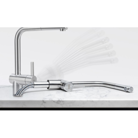 FRANKE ATLAS NEO DOCCIA WINDOW MISCELATORE SOTTOFINESTRA CON DOCCETTA ESTRAIBILE IN ACCIAIO INOX - 115.0521.439