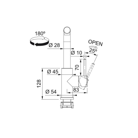 FRANKE GLENDA DOCCIA 115.0706.986 MISCELATORE CON DOCCETTA ESTRAIBILE - INOX