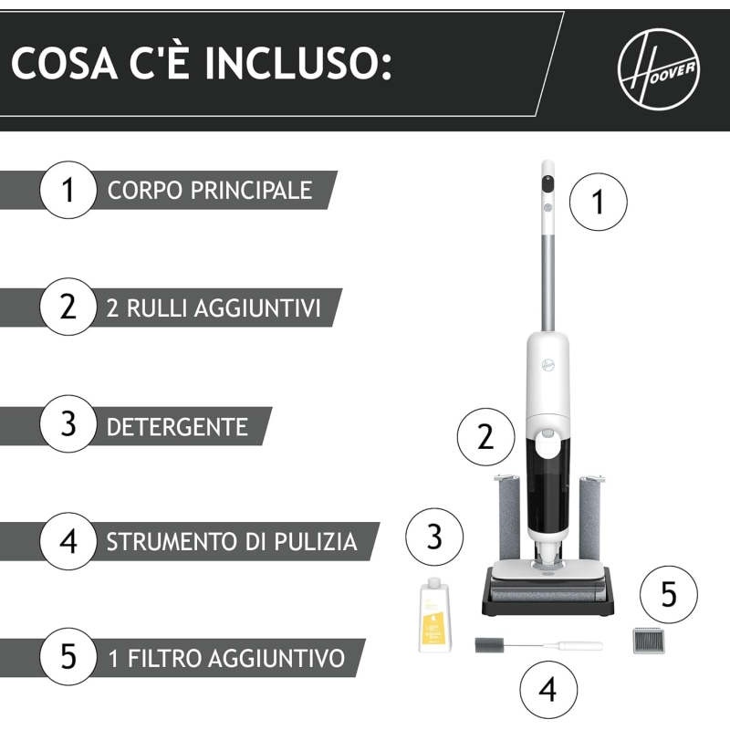 HOOVER HW500 LAVAPAVIMENTI RICARICABILE