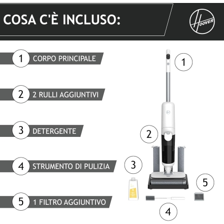HOOVER HW500 LAVAPAVIMENTI RICARICABILE