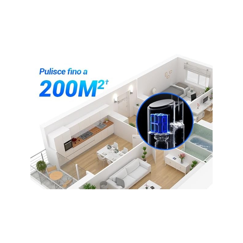 EZVIZ RH2 SCOPA ELETTRICA ASPIRA E LAVA...