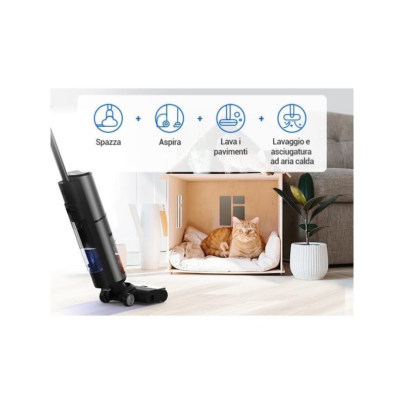EZVIZ RH2 SCOPA ELETTRICA ASPIRA E LAVA...
